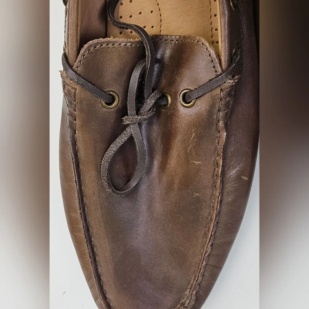 GBX Henley Loafer‎ Soft Brown Leather Slip-On Driving Shoes Mens Size 12D